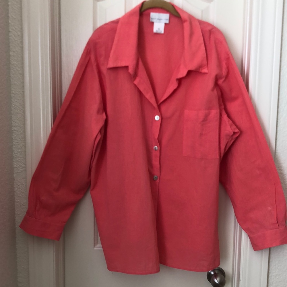 Susan Graver Woman’s Peach 2 piece pant suit